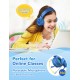 iClever Kids Headphones with Mic, Wired On Ear Headphones for Kids - Blue