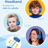 iClever Kids Headphones with Mic, Wired On Ear Headphones for Kids - Blue