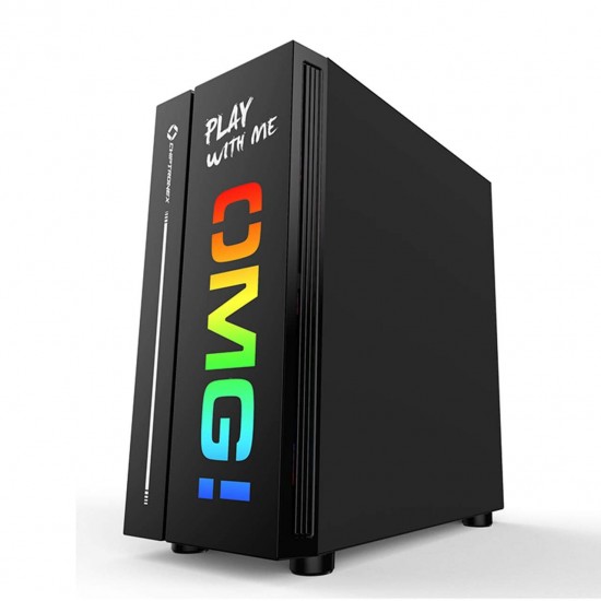 CHIPTRONEX OMG RGB Mid Tower ATX Gaming Cabinet RGB Strip Tempered Glass USB3.0 (case Without SMPS)