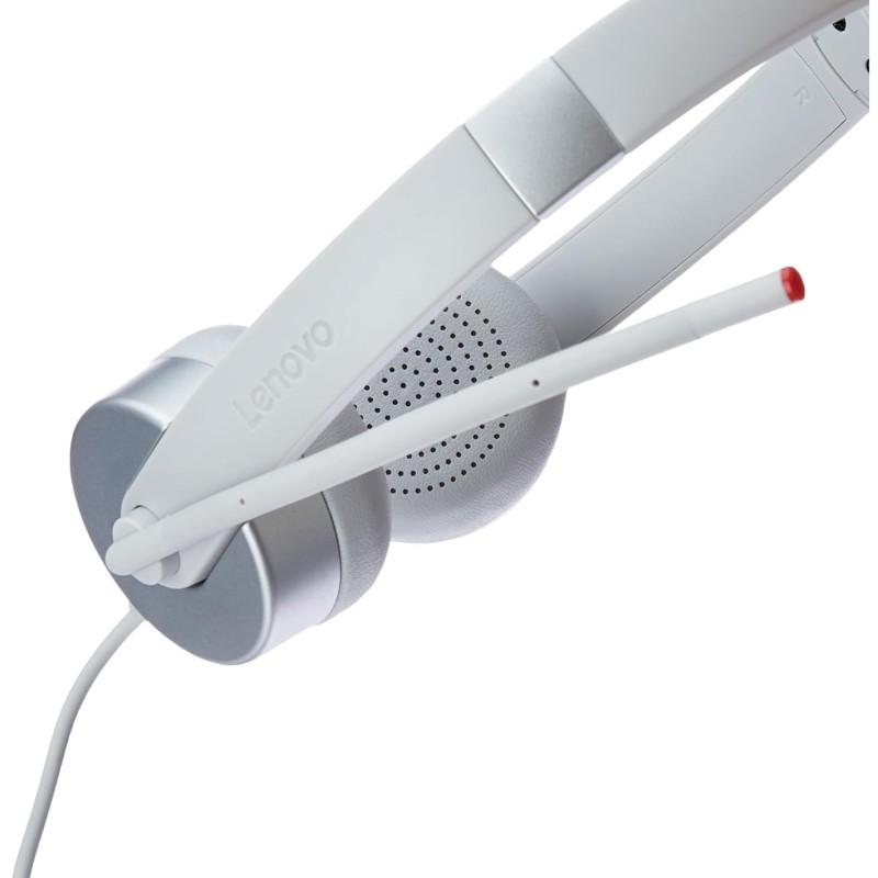 Lenovo 100 Wired On Ear Headphones with Mic (Cloud Grey) Lenovo 100 Wired On Ear Headphones with Mic (Cloud Grey)