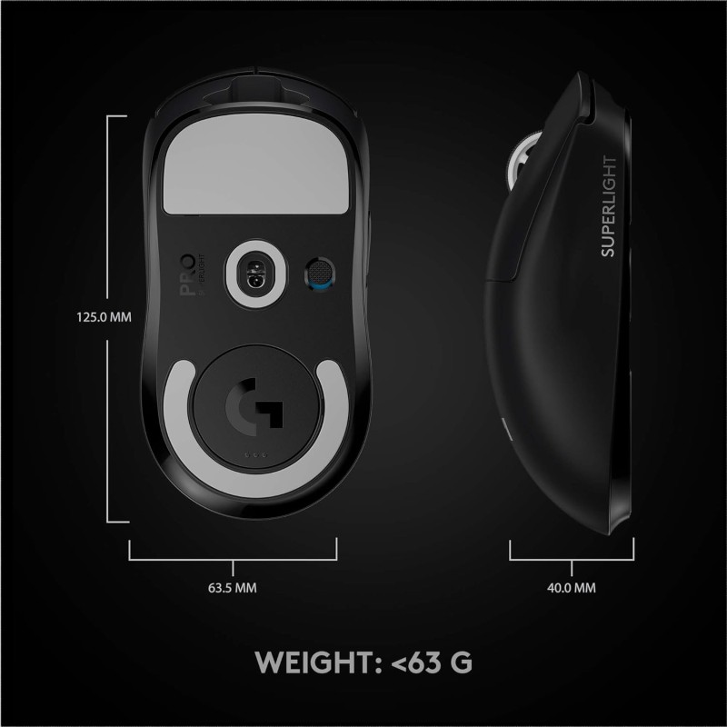 Logitech G PRO X Superlight Wireless USB Gaming Mouse -Black Logitech G PRO X Superlight Wireless USB Gaming Mouse -Black