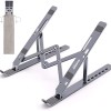 Cosmic Byte Adjustable Aluminum Portable Laptop Rack Stand for Upto 17" laptops, Tablets, Mobiles, Books with Pouch (Dark Grey) Cosmic Byte Adjustable Aluminum Portable Laptop Rack Stand for Upto 17" laptops, Tablets, Mobiles, Books with Pouch (Dark Grey)