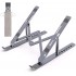 Cosmic Byte Adjustable Aluminum Portable Laptop Rack Stand for Upto 17" laptops, Tablets, Mobiles, Books with Pouch (Dark Grey)