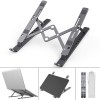Cosmic Byte Adjustable Aluminum Portable Laptop Rack Stand for Upto 17" laptops, Tablets, Mobiles, Books with Pouch (Dark Grey) Cosmic Byte Adjustable Aluminum Portable Laptop Rack Stand for Upto 17" laptops, Tablets, Mobiles, Books with Pouch (Dark Grey)