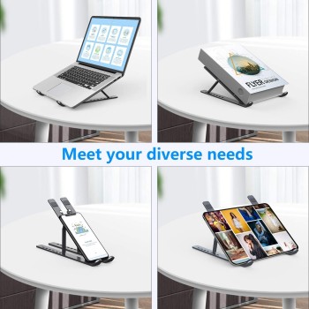 Cosmic Byte Adjustable Aluminum Portable Laptop Rack Stand for Upto 17" laptops, Tablets, Mobiles, Books with Pouch (Dark Grey) Cosmic Byte Adjustable Aluminum Portable Laptop Rack Stand for Upto 17" laptops, Tablets, Mobiles, Books with Pouch (Dark Grey)