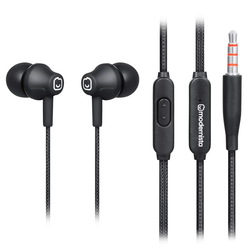Modernista DopePlugs High Bass in Ear Wired Earphones with Mic, Black Modernista DopePlugs High Bass in Ear Wired Earphones with Mic, Black