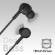 Zebronics Zeb-BRO PRO in Ear Wired Stereo Earphones with Mic, 3.5mm Audio Input Jack, 10mm Drivers, in-Line Mic, 1.2 Metre Cable (Black)