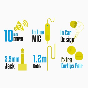 Zebronics Zeb-BRO PRO in Ear Wired Stereo Earphones with Mic, 3.5mm Audio Input Jack, 10mm Drivers, in-Line Mic, 1.2 Metre Cable (Black) Zebronics Zeb-BRO PRO in Ear Wired Stereo Earphones with Mic, 3.5mm Audio Input Jack, 10mm Drivers, in-Line Mic, 1.2 Metre Cable (Black)