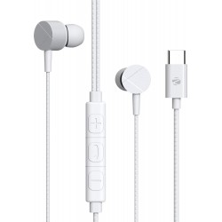 ZEBRONICS Zeb-Buds C2 in Ear Type C Wired Earphones with Mic (White)