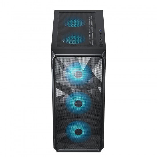 Ant Esports ICE- 112 Mid- Tower Computer Case/Gaming Cabinet - Black