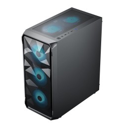 Ant Esports ICE- 112 Mid- Tower Computer Case/Gaming Cabinet - Black