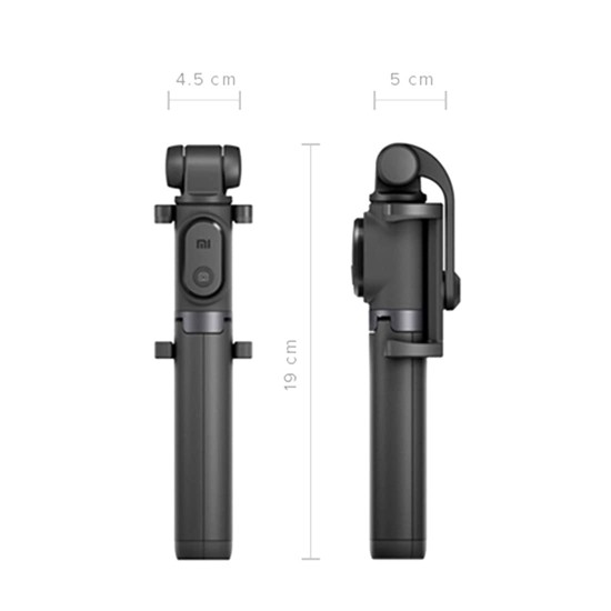 Mi Xiaomi Selfie Stick with Micro USB Rechargeable Bluetooth Remote (Black)