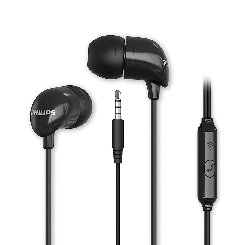 Philips Audio TAE1126 Wired in Ear Earphones, Black