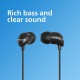 Philips Audio TAE1126 Wired in Ear Earphones, Black