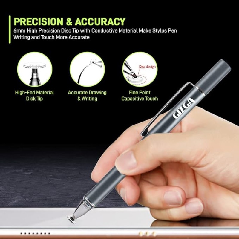 Gizga Essentials Capacitive Stylus Digital Smart Pen| Metallic Grey Gizga Essentials Capacitive Stylus Digital Smart Pen| Metallic Grey