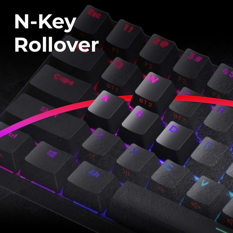 Zebronics ZEB-MAX NINJA 61 keys wireless mechanical keyboard - (Black)