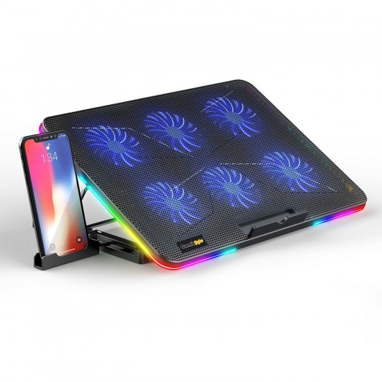 Cosmic Byte Hydroid RGB Cooling Pad with 6 Fans