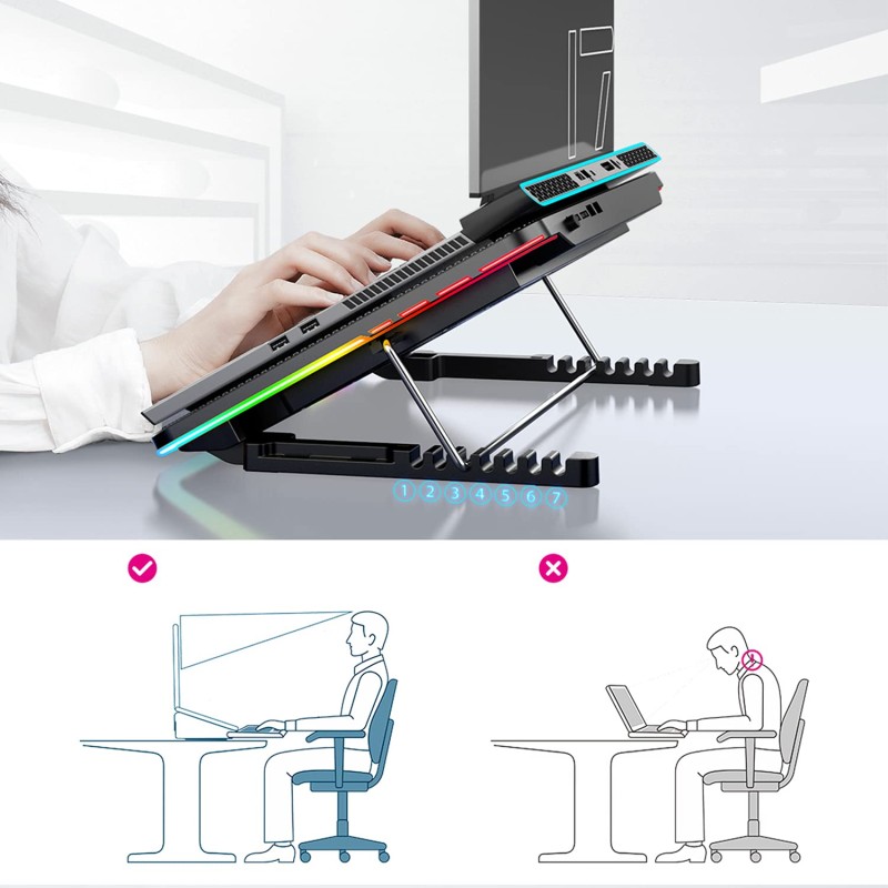 Cosmic Byte Hydroid RGB Cooling Pad with 6 Fans Cosmic Byte Hydroid RGB Cooling Pad with 6 Fans