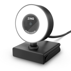 Zinq Technologies Full HD 1080P 2.1 Megapixel 30 FPS Auto Focus Webcam with Ring LED for Night Vision