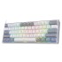 Redragon K617 Fizz 60% Wired RGB Gaming Keyboard, 61 Keys Compact Mechanical Keyboard w/White and Grey Color Keycaps