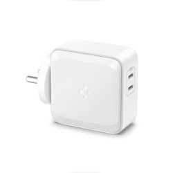 Spigen PE2007 70W GaN Dual Port Fast iPhone Wall Charger- White