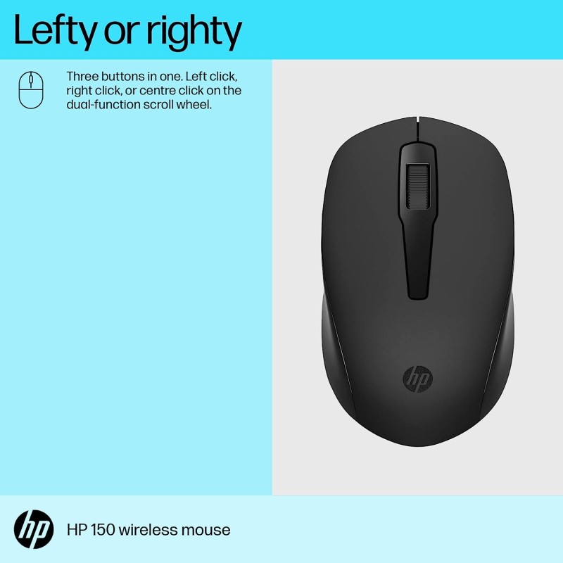 HP 150 Wireless Mouse,1600 DPI, 10 m Range HP 150 Wireless Mouse,1600 DPI, 10 m Range