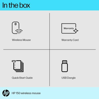 HP 150 Wireless Mouse,1600 DPI, 10 m Range