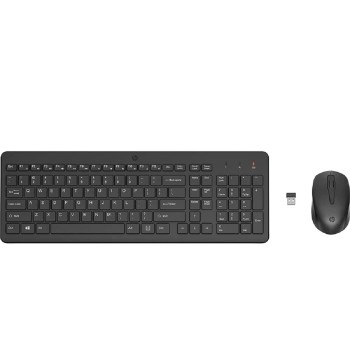 HP 330 Wireless Black Keyboard and Mouse Set - Black