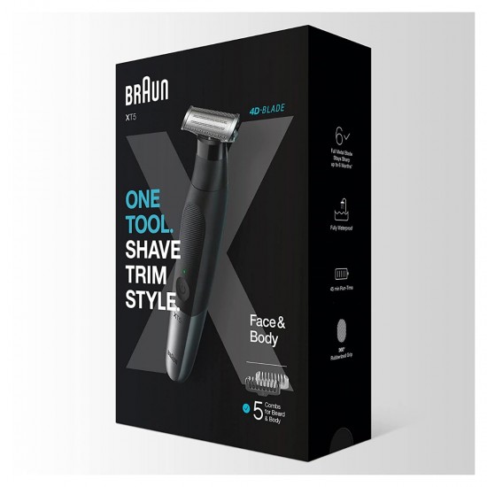 Braun Series XT5100-One Blade Hybrid Beard Trimmer, Shaver & Electric Razor For Men