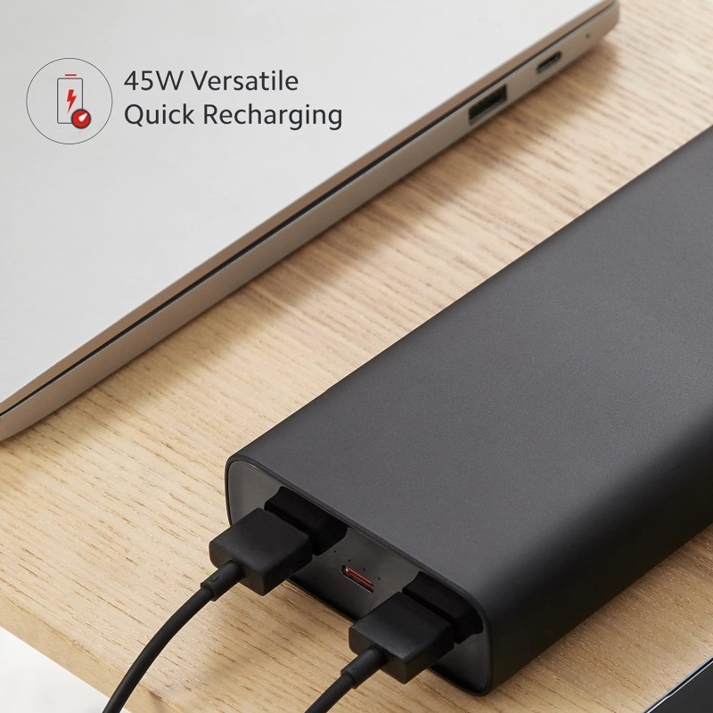 MI Power Bank Hypersonic 20000mAh 50W Lithium Polymer Supports Laptop Charging 50W Mobile Charging - (Black) MI Power Bank Hypersonic 20000mAh 50W Lithium Polymer Supports Laptop Charging 50W Mobile Charging - (Black)