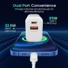Portronics Adapto 65X 65 W Dual Ports Outputs GaN Fast PD Charger Portronics Adapto 65X 65 W Dual Ports Outputs GaN Fast PD Charger