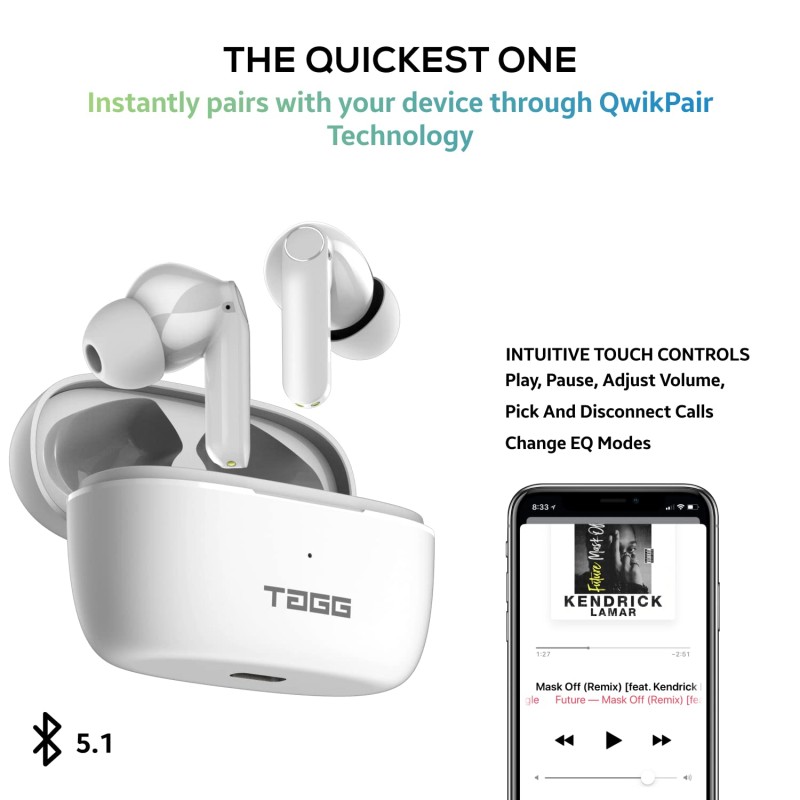 TAGG Liberty Buds Pro Bluetooth Truly Wireless - (White)