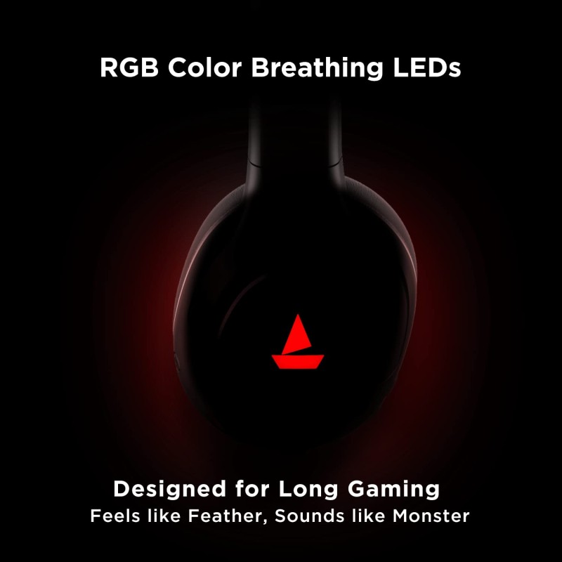 boAt Immortal Im 1300 Gaming Bluetooth Wireless Over Ear Headphones With Mic - (Black Sabre) boAt Immortal Im 1300 Gaming Bluetooth Wireless Over Ear Headphones With Mic - (Black Sabre)