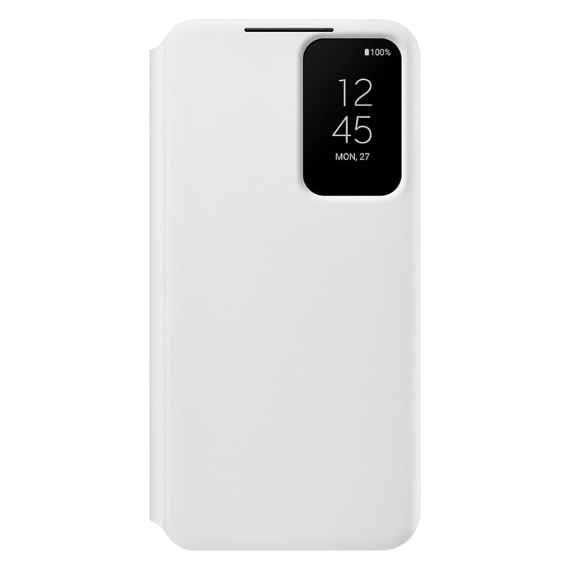 Samsung Polycarbonate Original Galaxy S22 5G Smart Clear View Cover, White Samsung Polycarbonate Original Galaxy S22 5G Smart Clear View Cover, White