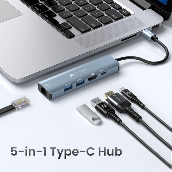 Portronics Mport 51 5-in-1 Type C HUB 