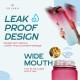 SOLARA Sipper Water Bottle for Adults 1 Litre with Motivational Time Marker, Leakproof Durable BPA Free Non-Toxic Bottle for Office, Gym, Detoxing eBook included, Red Skies