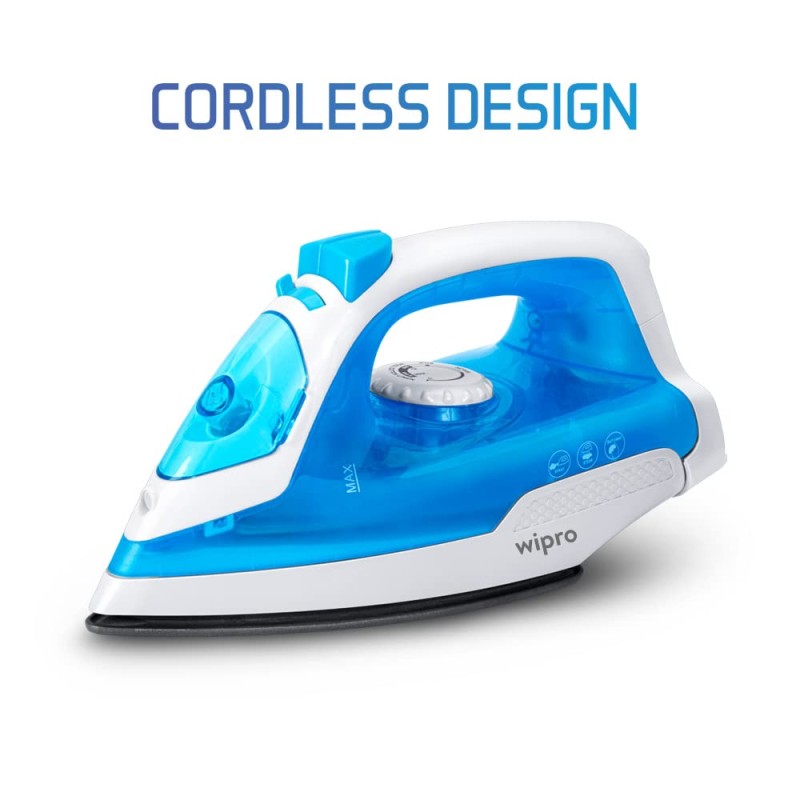wipro Vesta1380 Watts Cordless Steam Iron|Scratch Resistant Ceramic Soleplate