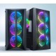 CHIPTRONEX NXT1 MESH Mid Tower ATX Gaming Computer case with 4x120mm Dual Ring ARGB Fan, MB Sync, Supports