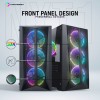 CHIPTRONEX NXT1 MESH Mid Tower ATX Gaming Computer case with 4x120mm Dual Ring ARGB Fan, MB Sync, Supports CHIPTRONEX NXT1 MESH Mid Tower ATX Gaming Computer case with 4x120mm Dual Ring ARGB Fan, MB Sync, Supports