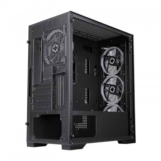 CHIPTRONEX NXT1 MESH Mid Tower ATX Gaming Computer case with 4x120mm Dual Ring ARGB Fan, MB Sync, Supports