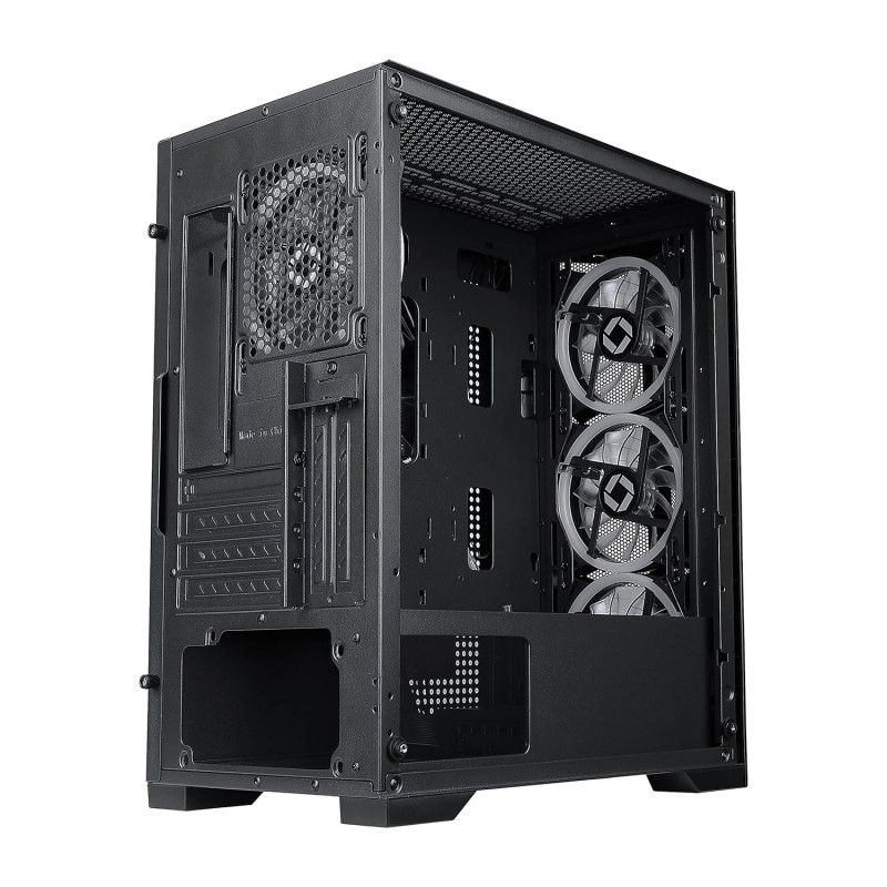 CHIPTRONEX NXT1 MESH Mid Tower ATX Gaming Computer case with 4x120mm Dual Ring ARGB Fan, MB Sync, Supports CHIPTRONEX NXT1 MESH Mid Tower ATX Gaming Computer case with 4x120mm Dual Ring ARGB Fan, MB Sync, Supports