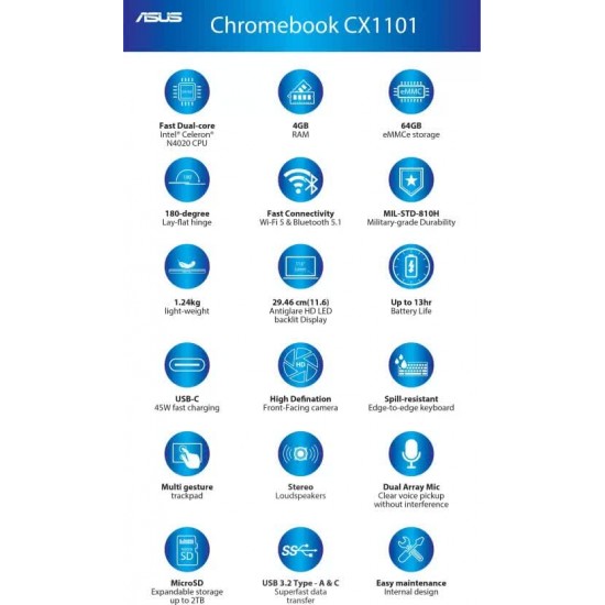 Asus Chromebook Celeron Dual Intel Core