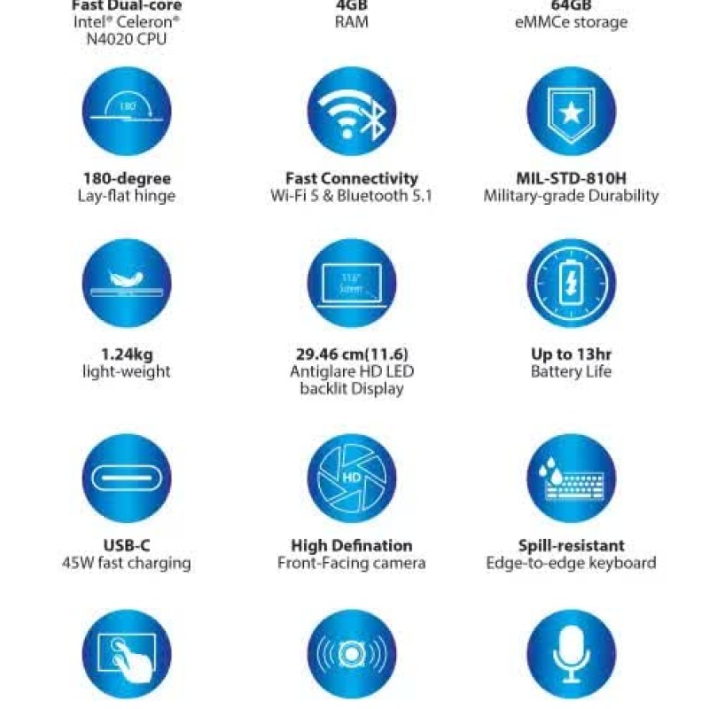 Asus Chromebook Celeron Dual Intel Core