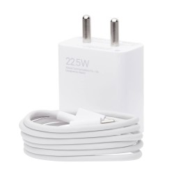 Mi Xiaomi 22.5W Fast USB Type C Charger Combo|Compatible for Mobile,Power Banks|Fast Charging|(Adapter + USB to Type C Cable)|White