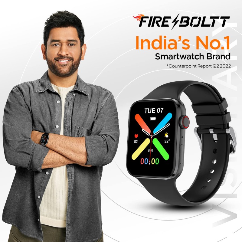 Fire-Boltt Visionary 1.78" AMOLED Bluetooth Calling Smartwatch - (Black)