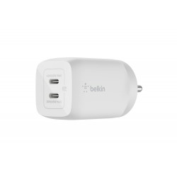 Belkin 65W GaN Dual USB-C (Type C) PD 3.0 Fast Charger with Pps-White