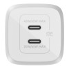 Belkin 65W GaN Dual USB-C (Type C) PD 3.0 Fast Charger with Pps-White Belkin 65W GaN Dual USB-C (Type C) PD 3.0 Fast Charger with Pps-White