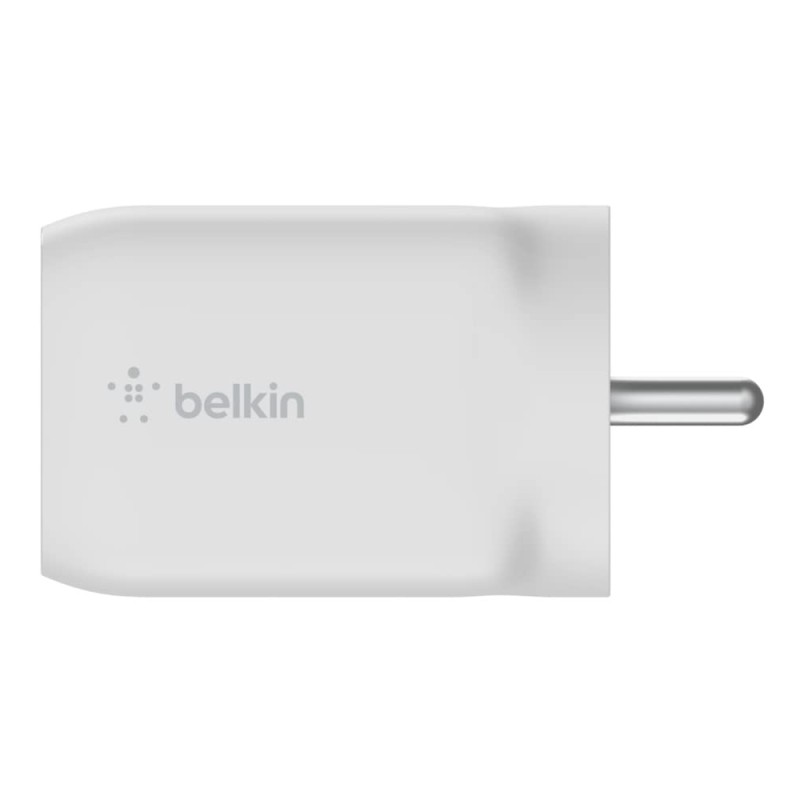 Belkin 65W GaN Dual USB-C (Type C) PD 3.0 Fast Charger with Pps-White Belkin 65W GaN Dual USB-C (Type C) PD 3.0 Fast Charger with Pps-White