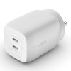Belkin 65W GaN Dual USB-C (Type C) PD 3.0 Fast Charger with Pps-White Belkin 65W GaN Dual USB-C (Type C) PD 3.0 Fast Charger with Pps-White