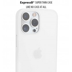 ExpressB® Polypropylene Back Cover for iPhone 14 Pro | Minimal Protect | Ultra Thin Anti Scratch Matte Finish Case (White)